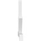 Ekena Millwork Vanguard Architectural Grade PVC Gable Bracket, 96"W x 48"H x 4"D x 4"F, 12/12 Pitch GBP096X48X0404VAN00 - alternate 2
